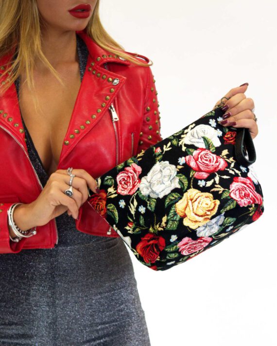 Clutch-broccato-floreale-nero-apiedinudinelparco-bologna-3