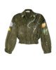giacca-donna-corta-militare-rigenerata-con-applicazioni-verde-apiedinudinelparco-bologna-1