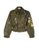 giacca-donna-corta-militare-rigenerata-con-applicazioni-verde-apiedinudinelparco-bologna-3