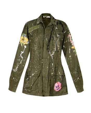 giacca-militare-donna-rigenerata-con-applicazioni-verde-apiedinudinelparco-bologna-1