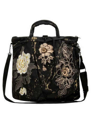 Borsa Militare con Ricami Pizzi ed Applicazioni - Oro