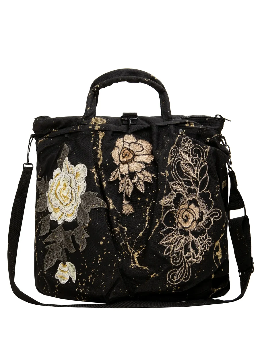 Borsa Militare con Ricami Pizzi ed Applicazioni - Oro
