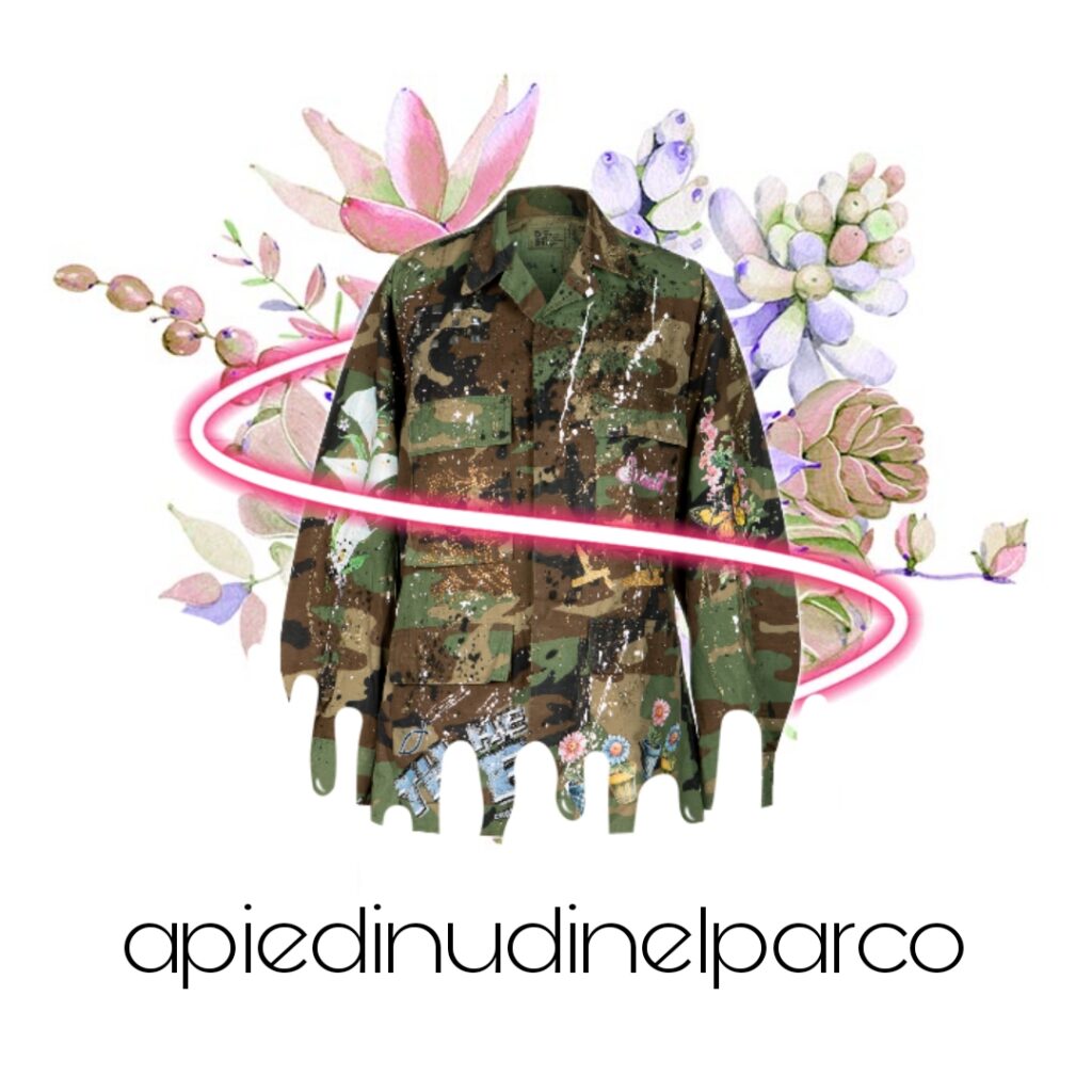giacca-camouflage-dipinta-a-mano-upcycled-apiedinudinelparco-blog