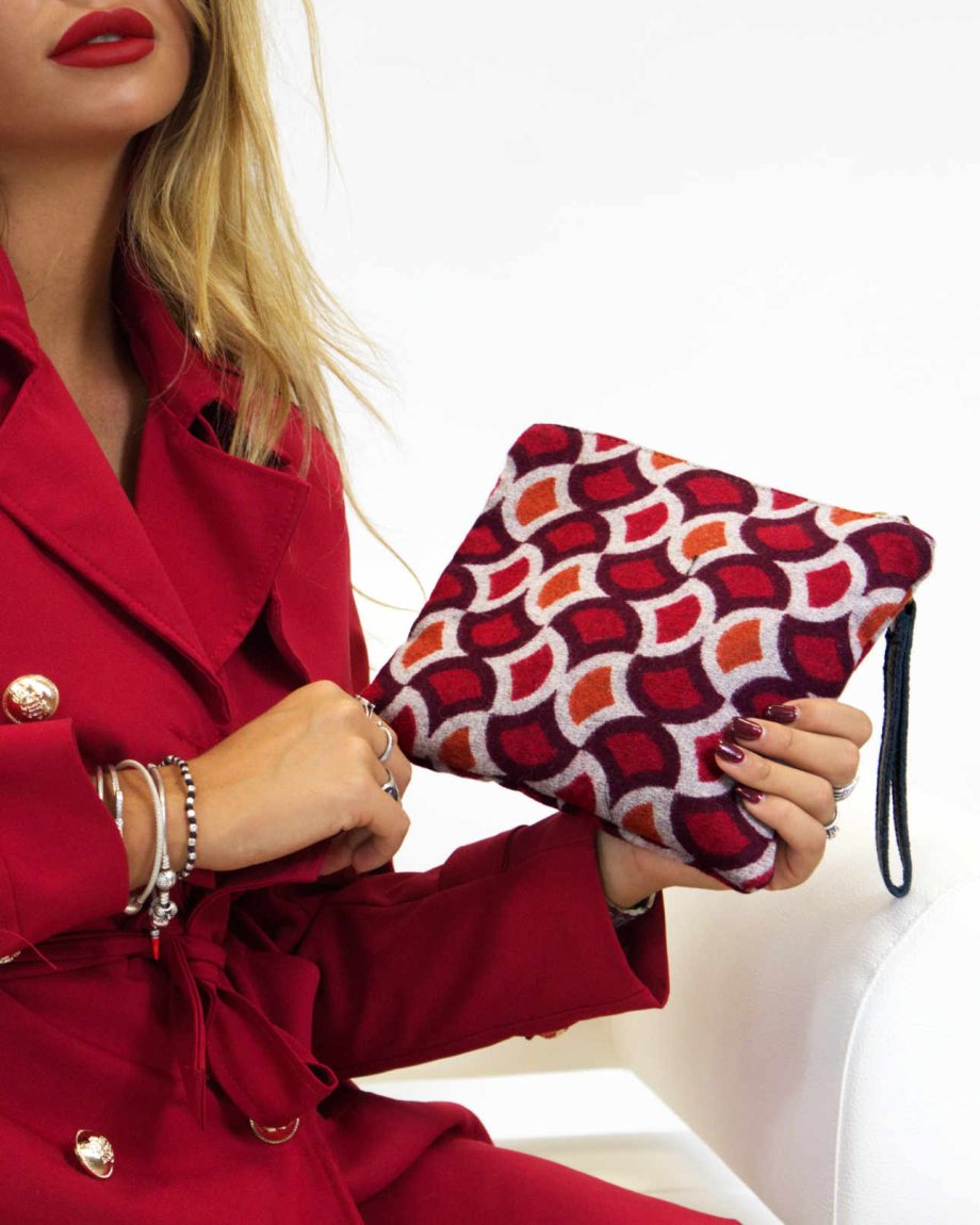 clutch-pochette lana-optical-rosso-apiedinudinelparco-bologna-2