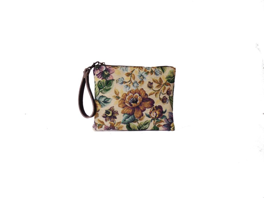 Clutch & Pochette in tessuti broccati con manichetto in vera pelle - apiedinudinelparco