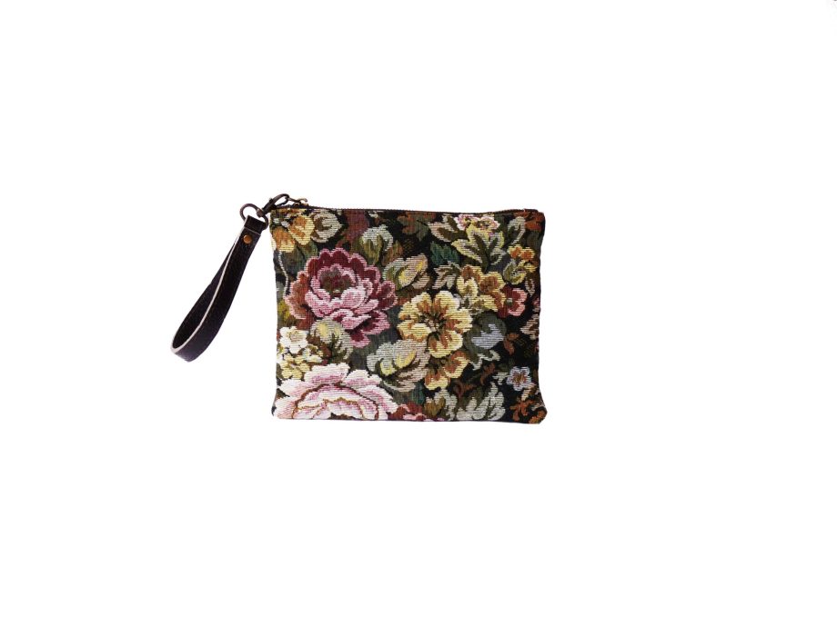 Clutch & Pochette in tessuti broccati con manichetto in vera pelle - apiedinudinelparco