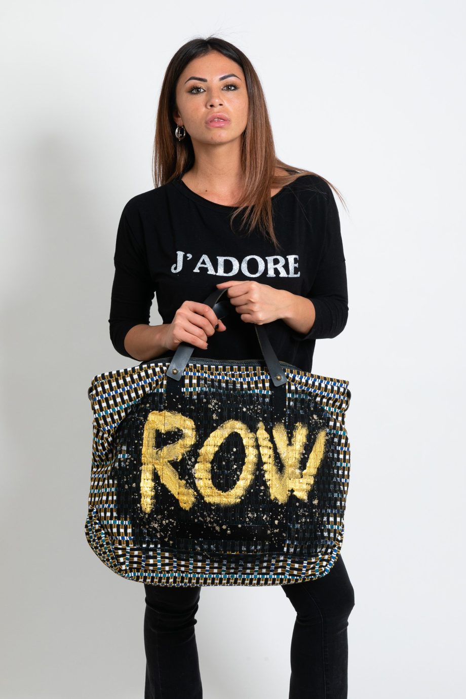 borsa-shopping-dipinto-a-mano-oro-nero-apiedinudinelparco-bologna-1