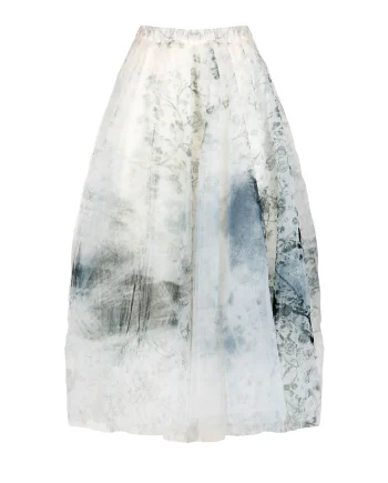 Gonna in Tulle 4 strati con Maxi Stampe Barocco