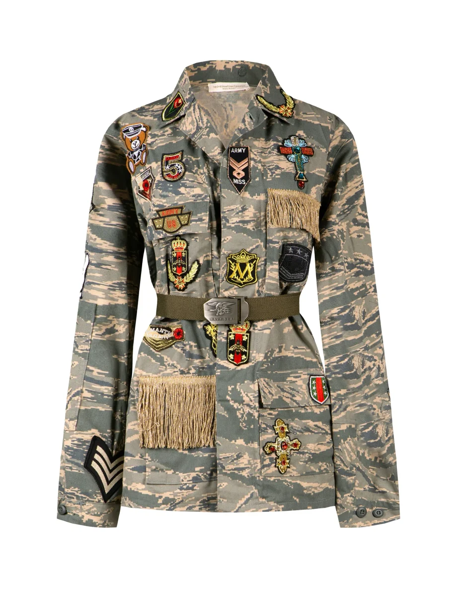 Giacca Militare Glam Donna Aviazione Navy