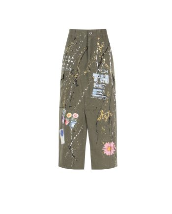 Gonna Midi Militare con Patch